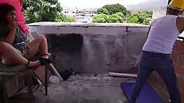 Sexy Engineer on My Rooftop Gets Me Naked and Ready to Screw