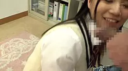 Haruka-chan, innocent beauty, learns to tease male nipples in hardcore session