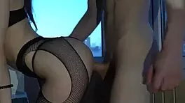 Young Couple Screams During Rough Public Balcony Fuck