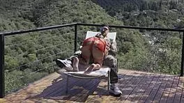 My Cute Tanned Wife Flashes Her Big Ass In Red Lingerie Outdoors In The Forest Nature