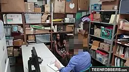 Teenrobbers com guard fucks ebony shoplifter Daya Knight. Secret office banging unfolds!