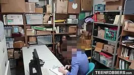 Teenrobbers com guard fucks ebony shoplifter Daya Knight. Secret office banging unfolds!