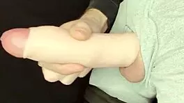 Robbystrokes shows foreskin extender with huge cumshot on teen 18+ cage play.