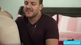 Sexy Blonde Teen Step-Sis Seduces Step-Bro for His Massive Hard Cock