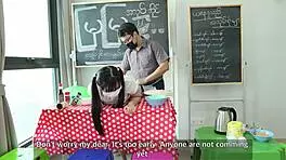 Asian Teen Bent Over For Hardcore Fuck In Her Store