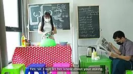 Asian Teen Bent Over For Hardcore Fuck In Her Store