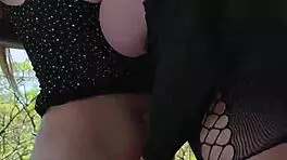 Fucking Hard With My Friend On The Balcony