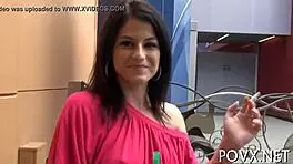 beautiful aubrey sky teases with small tits in hardcore blowjob clash.