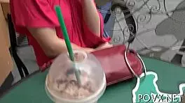 beautiful aubrey sky teases with small tits in hardcore blowjob clash.