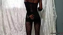 18y Old Ebony Fucked Wearing Fishnet Pt 1