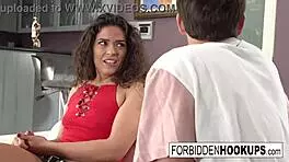 Food Delivery Leads to Step-Siblings Banging with Facial