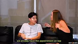 Attending to Stepmother and Stepson in Office Leads to Passionate Fuck