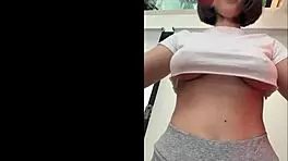 Hey, Look at This Cute Petite 18+ Latina Slut Playing with Big Dildo!