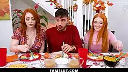 Stepfamily's intense threesome with Nade Nasty cumming on face and perfect tits - FamSlut