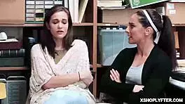 Innocent Redhead Jane Rogers Flirts Out of Shoplifting with Security Guard Billy Boston