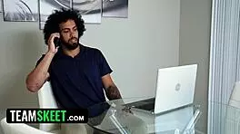 Flexible Beauty Gets Titty Fucked In CFNM Scene