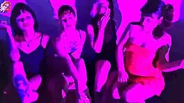 4 little 18+ sluts smoking and worshiping their feet stripping and kissing