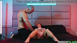 huge tits savanah storm gets oiled up and fucks a monster cock like a babe