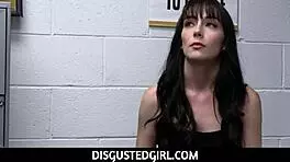 Mall officer punishes hot shoplifter with sex at work