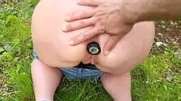 omg, hot blonde loses anal plug remote in public supermarket chaos. what happens next?