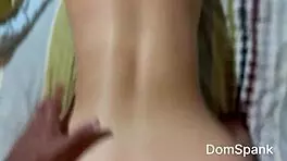 Tall European teen in doggystyle with big ass.