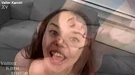 Teen drinks piss and gets DP with Mia Grandy