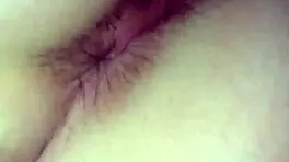 Petite teen gets her booty jacked off with a big interracial cock leading to cumshot