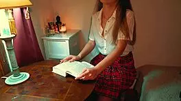 i'm masturbating with a vibrator, bringing myself to orgasm with small natural tits and shaved pussy.