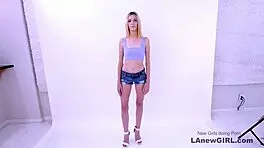 Two beautiful blondes kissing and licking each other passionately