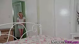 Busty blonde lesbian stepmom explores new desires