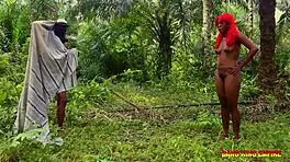 She Couldn't Stand But The Pleasure Of Fucking Two Big Fat Cocks In The Bush Made Her Enjoy!