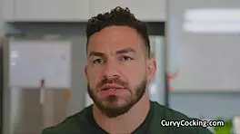 Big juicy titty teen 18+ works out then rides yogi's massive cock for fun