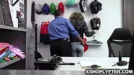 Security Guard Punishes Sexy Shoplifter Allie Addison