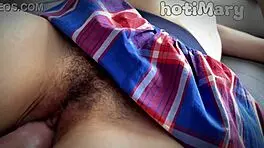 Feeling The Big Dick Fuck My Hairy, Dirty, Horny Pussy Close Up, Ending In Creampie