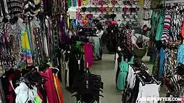 Security Guard Punishes Sexy Shoplifter Allie Addison