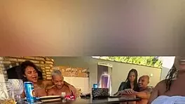 Amateur backstage video of naked women partying in mansion