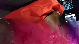 Getting my dick sucked through reeses shorts in 4k, sloppy blowjob