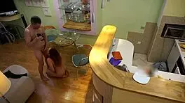 Neighbor Devours My Cock With Mouth And Ass.