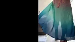 Fat curvy milf in cosplay costume gets tits sucked outdoors.