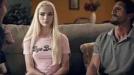 Perv stepdad and teacher arrange rough double penetration for stepdaughter in garage