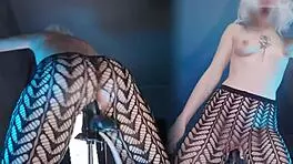 Petite Blonde Masters BBC Dildo with Fake Cum Creampie! Wow!