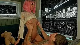 Girlfriend Enjoys Creampie After Chair Riding