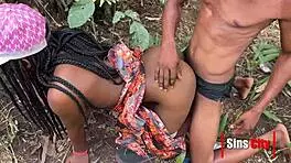 virgin maiden bends over for big black cock doggy in african ebony ass