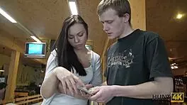 Lucky Fucker Sets Up Wild Public Pickup Fuck at Czech Bowling Alley