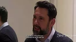 Butler blackmails newly orphaned 18 year old, she has no choice as custodian