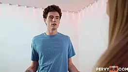 Strategic stepsibling leverage, Harlow West whispers to Jodie Johnson, blowjob and hardcore POV for taboo fun.