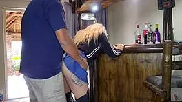 Cute Blonde Lifts Skirt For Quickie