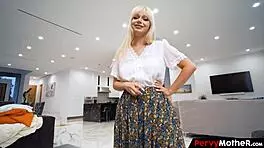 cute stepmom strips stepson 😏