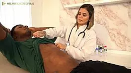 Petite Latina Doctor Helps BBC Patient With Erection