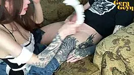 Beautiful Teen Cleaning Girl Gives Sloppy Blowjob To Landlord's Big Cock With Face Slapping